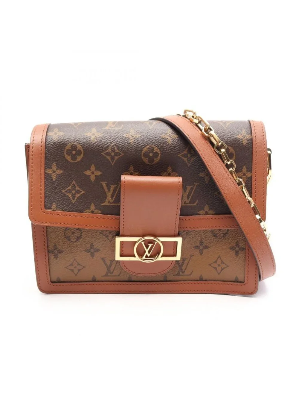 Louis Vuitton Shoulder Bag Dauphine MM 2-Way Canvas Leather